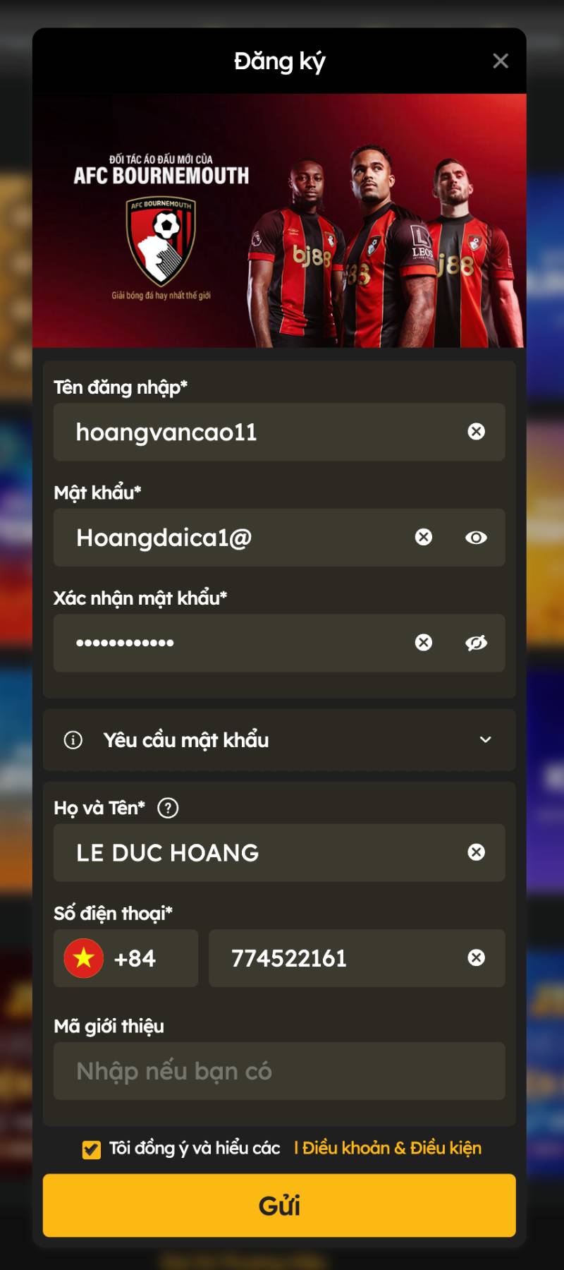 Hướng dẫn đăng ký tài khoản Gwin chỉ trong 1 phút - Gwin